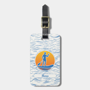 Stand Up Paddle in Blue and Orange Luggage Tag