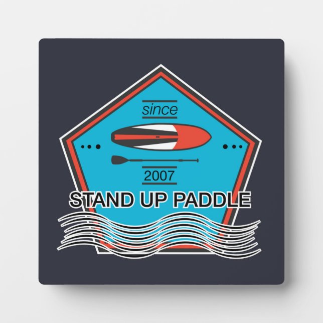 Stand Up Paddle Poster Plaque (Front)