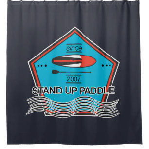 Stand Up Paddle Poster Shower Curtain