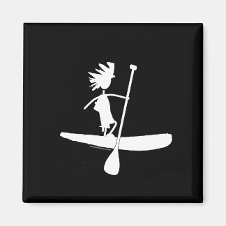 Stand Up Paddle Silhouette Design Magnet