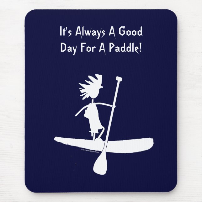 Stand Up Paddle Silhouette Design Mouse Mat (Front)