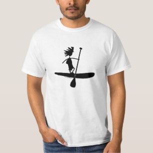 Stand Up Paddle Silhouette Design T-Shirt