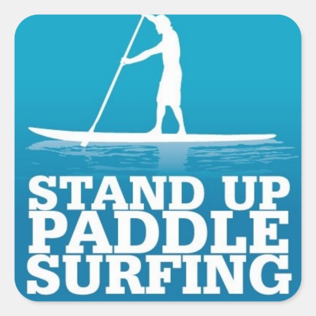stand up paddle square sticker (Front)