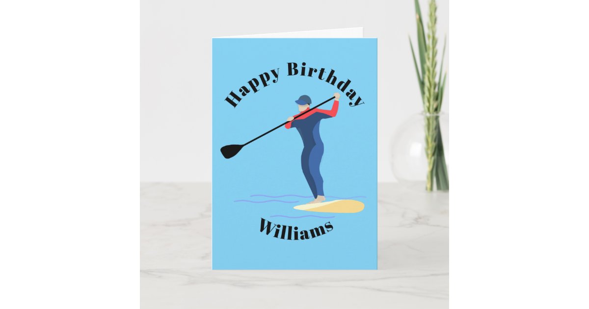 Stand Up Paddleboarding Card | Zazzle