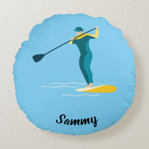 Stand Up Paddleboarding Round Cushion