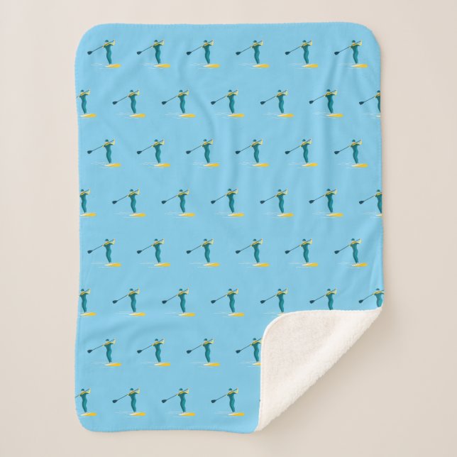 Stand Up Paddleboarding Sherpa Blanket (Front)