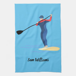 Stand-up Paddleboarding Tea Towel