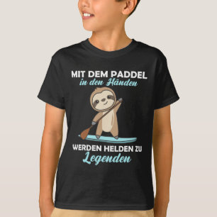 Stand Up Paddles With Sloth Funny Animal Paddling T-Shirt