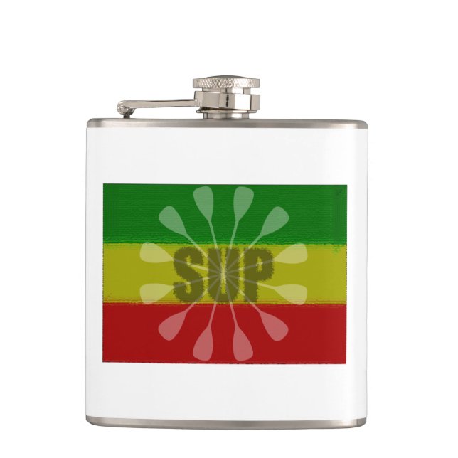 Stand Up Paddling, Paddle Twirl Hip Flask (Front)