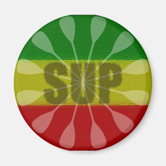 Stand Up Paddling, Paddle Twirl Magnet (Front)