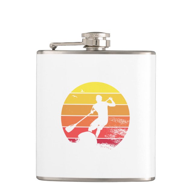 Stand Up Paddling Surfer Hip Flask (Front)