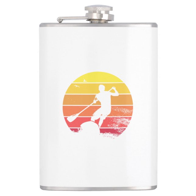 Stand Up Paddling Surfer Hip Flask (Front)