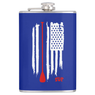 Stand Up Paddling US Flag Hip Flask