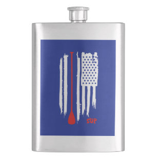 Stand Up Paddling US Flag Hip Flask