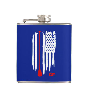Stand Up Paddling US Flag Hip Flask