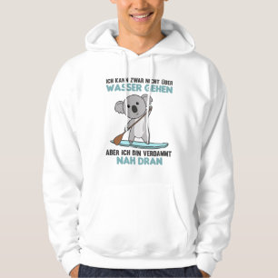 Stand Up Paddling With Koala Funny Paddling Hoodie