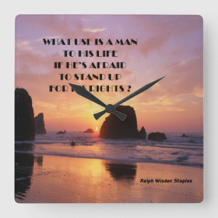 Stand up square wall clock