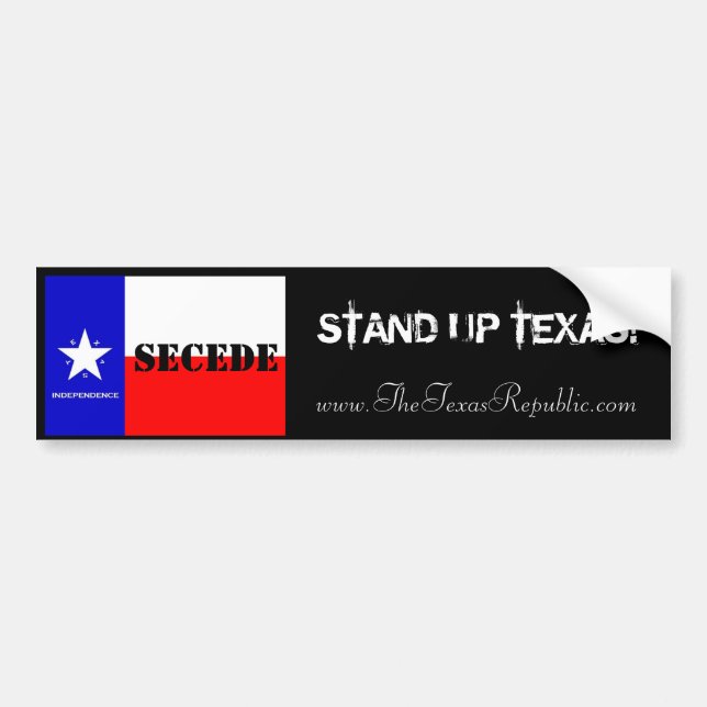 STAND UP TEXAS! BUMPER STICKER (Front)