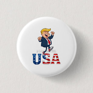 STAND UP TODAY Born In The USA Trucker Hat 3 Cm Round Badge