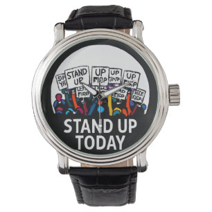 STAND UP TODAY Men's Vintage Wrist Watch