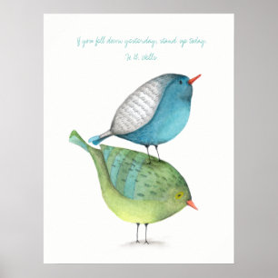 Stand Up Today White Background Poster