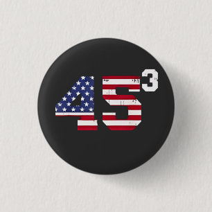 Stand With 45 Pro Trump USA Flag 4th of July 3 Cm Round Badge