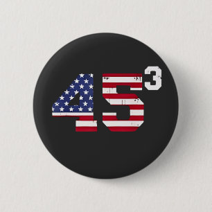 Stand With 45 Pro Trump USA Flag 4th of July  6 Cm Round Badge