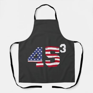 Stand With 45 Pro Trump USA Flag 4th of July  Apron