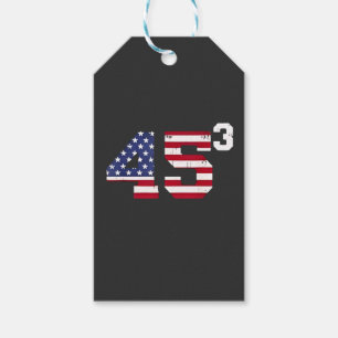 Stand With 45 Pro Trump USA Flag 4th of July Gift Tags