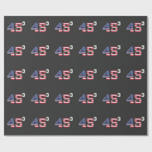 Stand With 45 Pro Trump USA Flag 4th of July Wrapping Paper