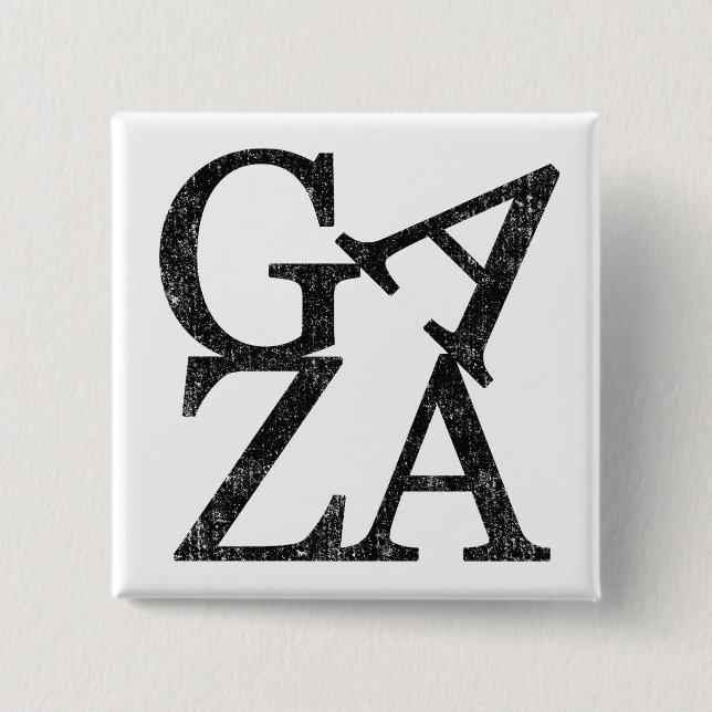 Stand With Gaza Protect Palestinian ChiCoaster Set 15 Cm Square Badge (Front)