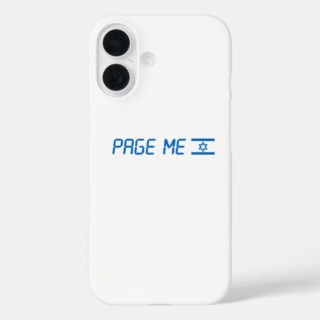 Stand with Israel or page me phone case (Back)