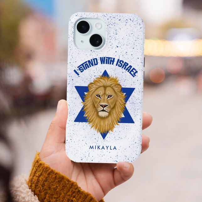 Stand with Israel Star of David . Lion of Judah  Case-Mate iPhone Case (Creator Uploaded)