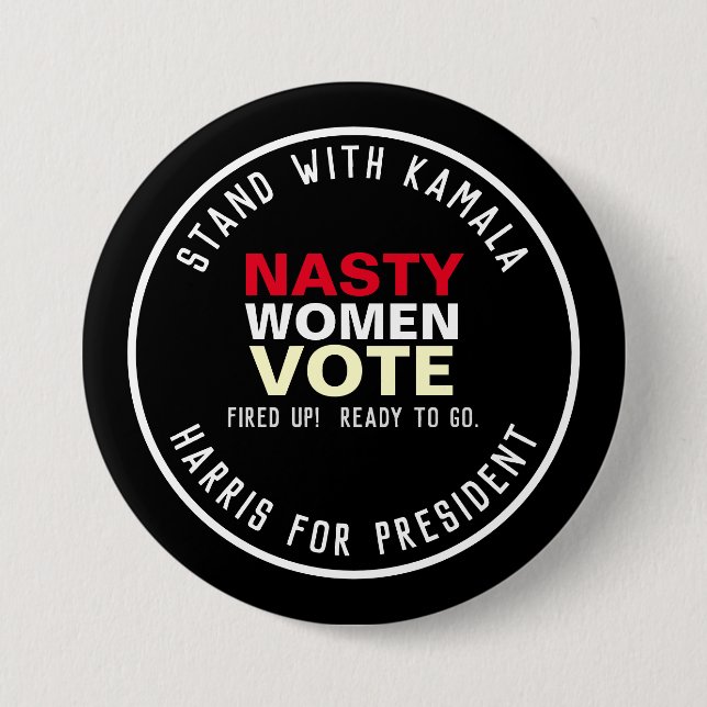Stand With Kamala HARRIS for President Campaign 7.5 Cm Round Badge (Front)