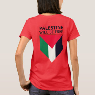 Stand With Palestine, Flag and Olive Tree T-Shirt