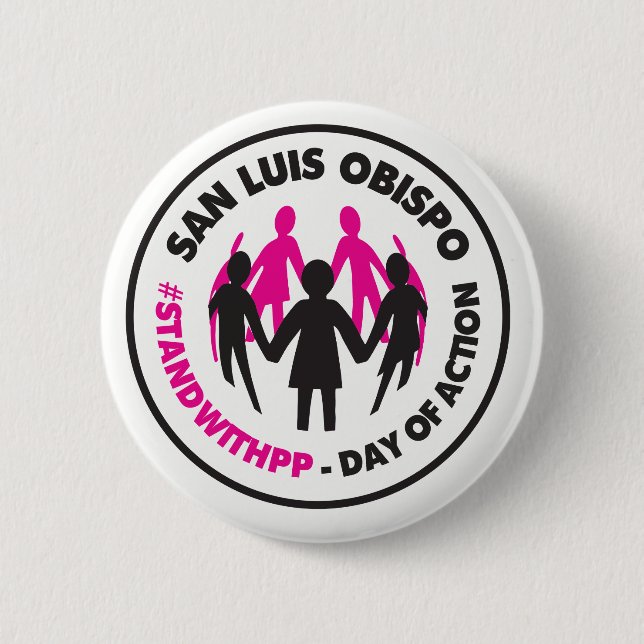 Stand With PP SLO 6 Cm Round Badge (Front)