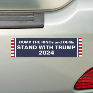 STAND WITH TRUMP 2024 BUMPER STICKER