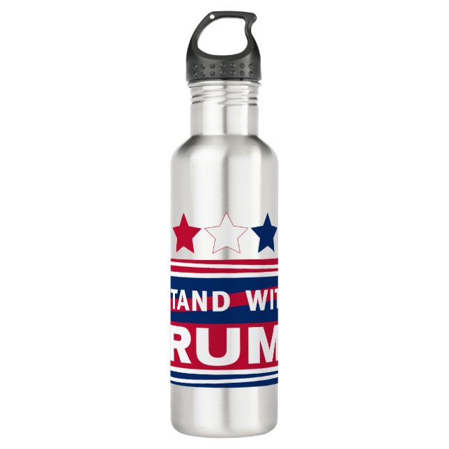 Stand with Trump~2024~MAGA 710 Ml Water Bottle (Front)
