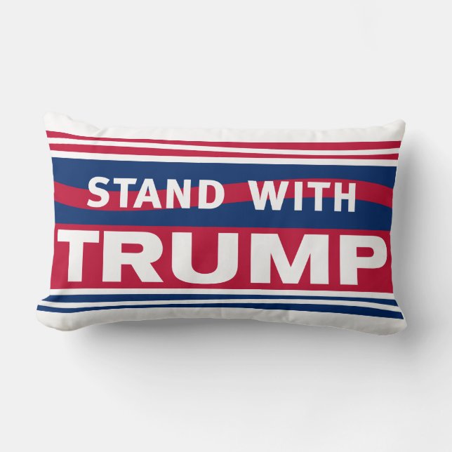 Stand with Trump~2024~MAGA Lumbar Cushion (Front)