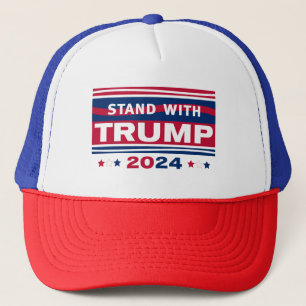 Stand with Trump~2024~MAGA Trucker Hat