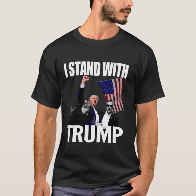 Stand With Trump 2024 T Shirt (Front)