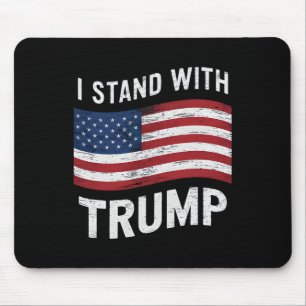 Stand With Trump American Flag Men Woman Usa Vinta Mouse Mat