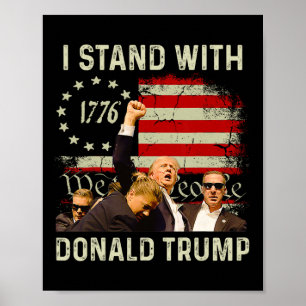 Stand With Trump Funny Trump 2024  Poster