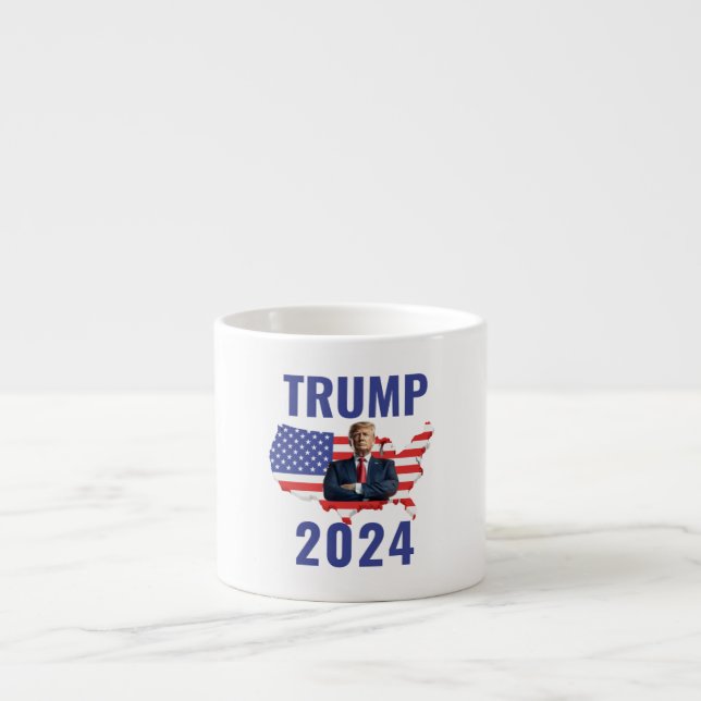 Stand with Trump: Gear Up for 2024! Espresso Cup (Front)