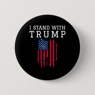 Stand With Trump Pro Trump Supporter 6 Cm Round Badge