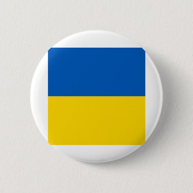 STAND WITH UKRAINE! 6 CM ROUND BADGE (Front)