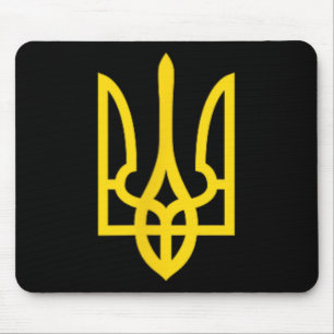 Stand With Ukraine Emblem Symbol Support Ukrainian Mouse Mat