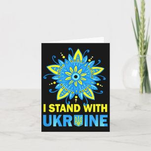 Stand With Ukraine Flag Anti-putin No To War Ukrai Card