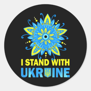 Stand With Ukraine Flag Anti-putin No To War Ukrai Classic Round Sticker