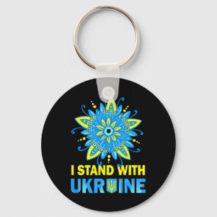 Stand With Ukraine Flag Anti-putin No To War Ukrai Key Ring